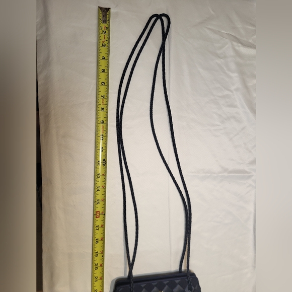 Bottega Veneta Navy Woven Crossbody Bag - Picture 6 of 8